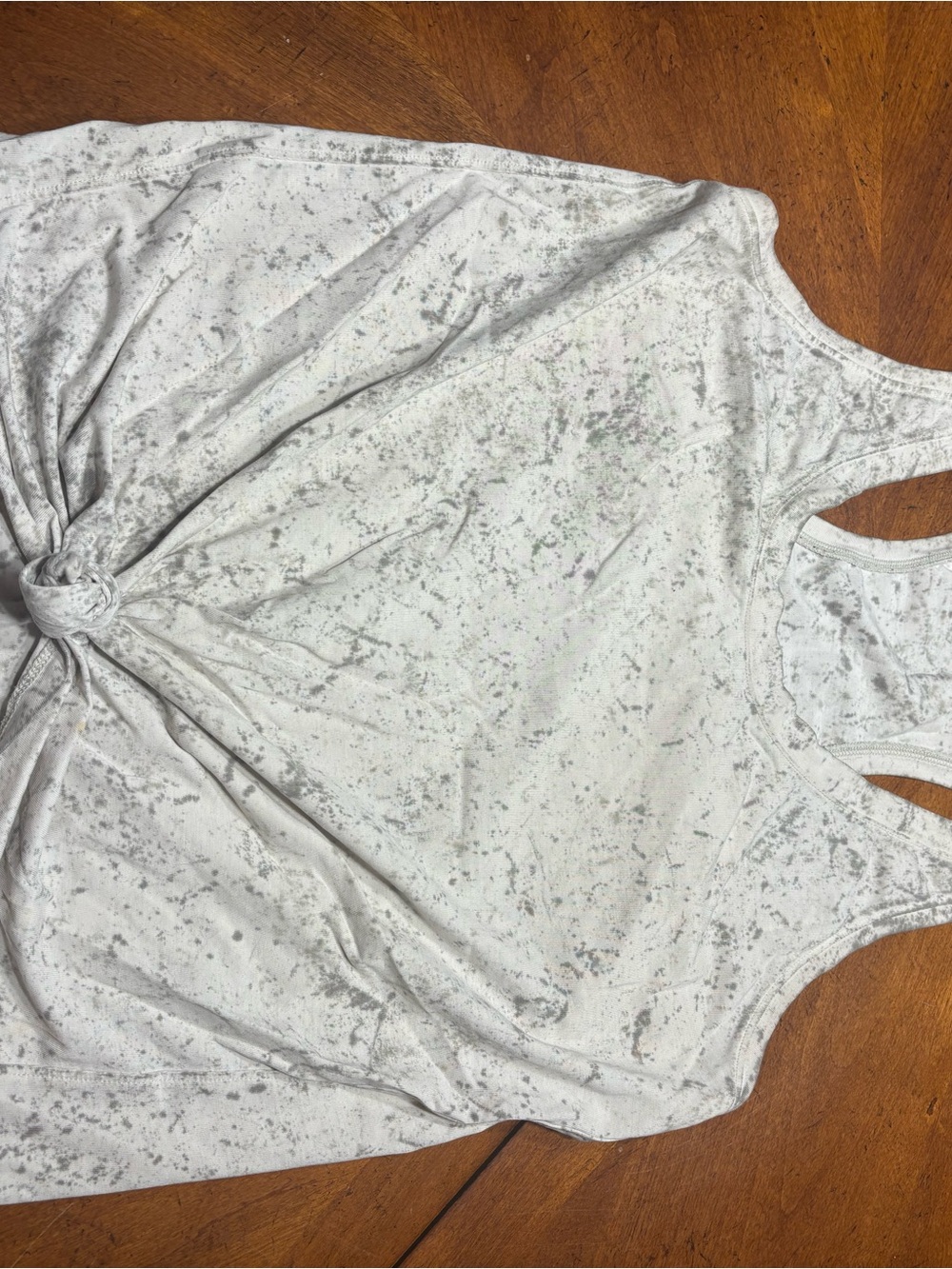 Lululemon sz 6/ M Women’s White Marbled Racerback Tank Top can tie or not